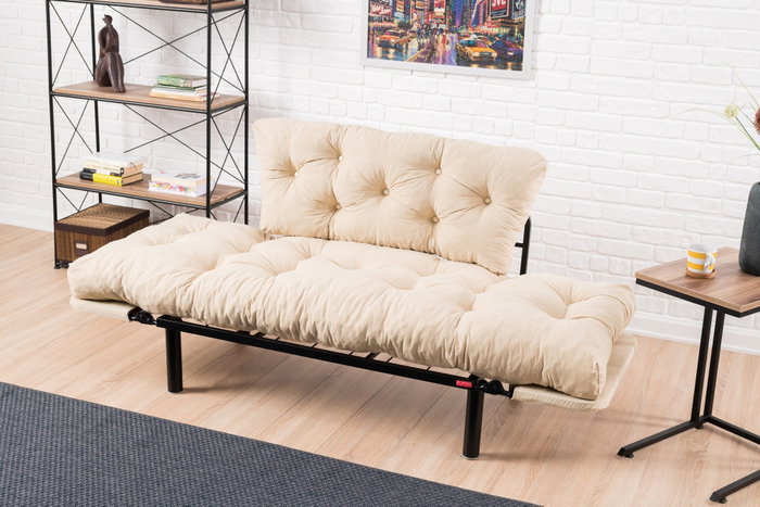 Atelier Del Sofa Nitta - Sofá-Cama de 2 Plazas en Crema Atelier Del Sofa Nitta - Sofá-Cama de 2 Plazas en Crema